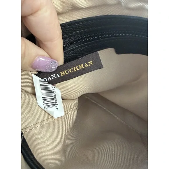 Dana Buchman Floral Crossbody Bag Black Rose Print Boho Goth Y2K EUC Purse - Picture 16 of 16